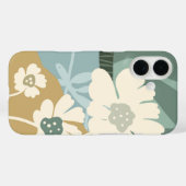 Blume-Farbblöcke Kosmos-Silhouetten Moderne Case-Mate iPhone Hülle (Rückseite (Horizontal))