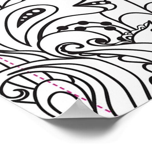 Blume Farben Kunst Neue Design Blumenästhetik Fl. Poster (Ecke)