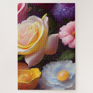 Blume, farbenfroh, Familienspass Unterhaltung Puzzle