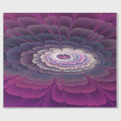 Blume Farbenfrohe Abstrakte Fraktal Kunst, Dichtun Geschenkpapier (Flach)