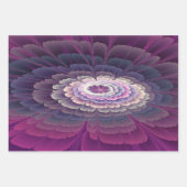 Blume Farbenfrohe Abstrakte Fraktal Kunst, Dichtun Geschenkpapier Set (Vorderseite 2)