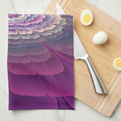 Blume Farbenfrohe Abstrakte Fraktal Rosa Geschirrtuch (Viertel Falte)