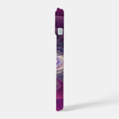 Blume Farbenfrohe Abstrakte Fraktal Rosa iPhone 15 Hülle (Linke Seite)