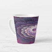 Blume Farbenfrohe Abstrakte Fraktal Rosa Milchtasse (Linke Ecke)