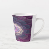 Blume Farbenfrohe Abstrakte Fraktal Rosa Milchtasse (Rechts)