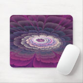 Blume Farbenfrohe Abstrakte Fraktal Rosa Mousepad (Mit Mouse)