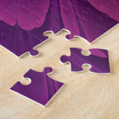 Blume Farbenfrohe Abstrakte Fraktal Rosa Puzzle (Seite)