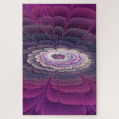 Blume Farbenfrohe Abstrakte Fraktal Rosa Puzzle (Vertikal)