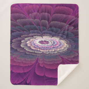 Blume Farbenfrohe Abstrakte Fraktal Rosa Sherpadecke