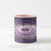 Blume Farbenfrohe Abstrakte Fraktal Rosa Tasse (Zentrum)