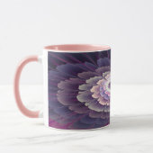 Blume Farbenfrohe Abstrakte Fraktal Rosa Tasse (Links)