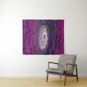 Blume Farbenfrohe Abstrakte Fraktal Rosa Wandteppich (Beispiel (Horizontal))