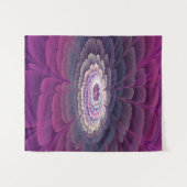 Blume Farbenfrohe Abstrakte Fraktal Rosa Wandteppich (Vorderseite (Horizontal))