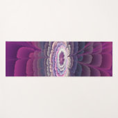 Blume Farbenfrohe Abstrakte Fraktal Rosa Yogamatte (Vorderseite (Horizontal))