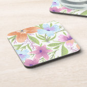 Blume Farbenfrohe Natur Elegante Vintag Getränkeuntersetzer (Linke Seite)