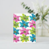 Blume Farbenfrohe wilde Blume Postkarte (Stehend Vorderseite)