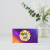 Blume | Farbenfroher Hintergrund Visitenkarte (Stehend Vorderseite)