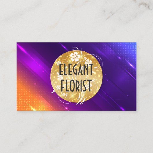 Blume | Farbenfroher Hintergrund Visitenkarte (Vorderseite)