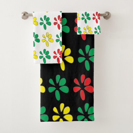 Blume Farbige Blume Badhandtuch Set (Insitu)