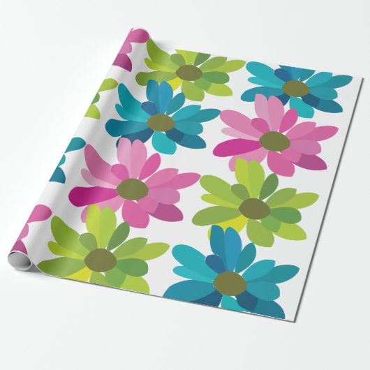 Blume Farbige Blume Geschenkpapier (Ungerollt)