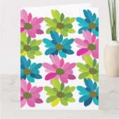 Blume Farbige Blume Karte (Vorderseite)