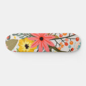 Blume Farbige Wasserfarbe Niedlich Skateboard (Horizontal)