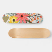 Blume Farbige Wasserfarbe Niedlich Skateboard (Horizontal)