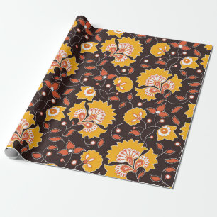 Blume-farbiges Indianerstil auf br Geschenkpapier