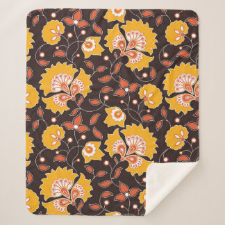 Blume-farbiges Indianerstil auf br Sherpadecke