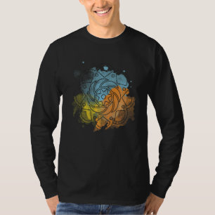 Blume Farbiges Mandala Blumenmuster Weiß 1 T-Shirt