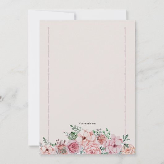 Blume fasst Einladung ein (Rückseite)