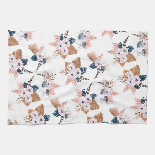 Blume & Feather Boho Geometric Küchenhandtücher Geschirrtuch (Horizontal)
