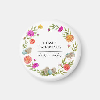 Blume Feather Farm 2¼ Zoll Circle Magnet