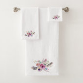 Blume & Feathers Boho Bouquet Badhandtuch Set (Insitu)