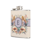 Blume Federn ergänzen erste lila Flachmann (Links)