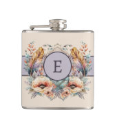 Blume Federn ergänzen erste lila Flachmann (Vorderseite)