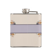 Blume Federn ergänzen erste lila Flachmann (Rückseite)