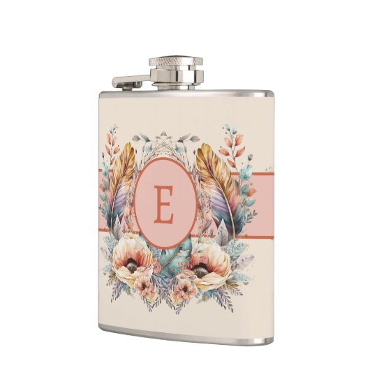 Blume Federn ergänzen Orange Flachmann (Links)