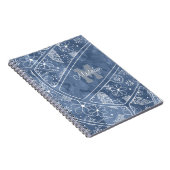 Blume federn Paisblauen Volleyball Notizblock (Rechte Seite)