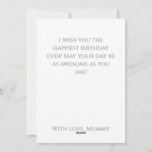 Blume Fee Geburtstag Feiertagskarte (Rückseite)