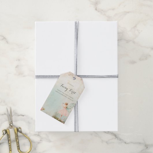 Blume Fee Geburtstag Geschenkanhänger (Mit Garn)