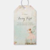 Blume Fee Geburtstag Geschenkanhänger (Rückseite)
