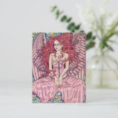Blume Fee Postkarte (Stehend Vorderseite)