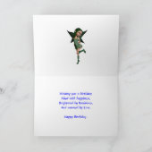 Blume Feen 3. Geburtstagskarte Karte (Innenseite)