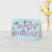 Blume Feen Geburtstagkarte Karte (Gelbe Blume)