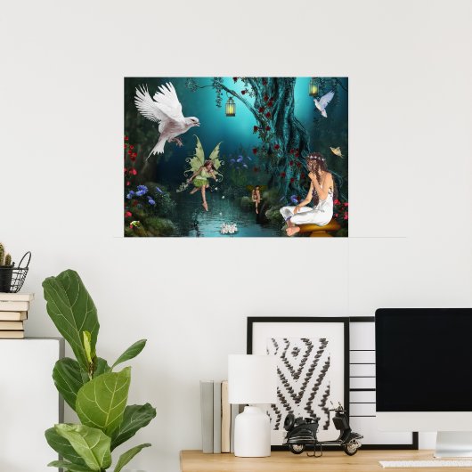 Blume Feen Poster (Heimbüro)