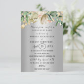 Blume feiern Silver Gold Hochzeit Einladung (Stehend Vorderseite)