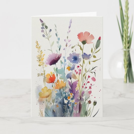 Blume Feiertagskarte (Vorderseite)