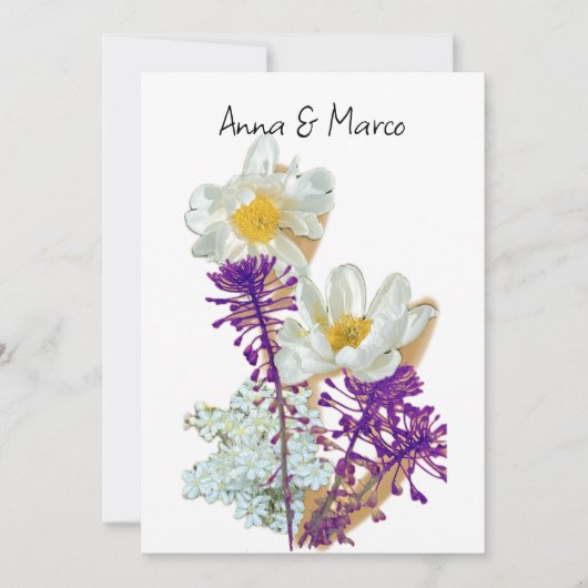 Blume Feiertagskarte (Vorderseite)