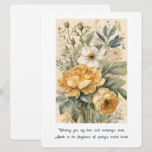 Blume Feiertagskarte (Vorne/Hinten)